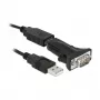 Jadakaabel DeLOCK 66286 USB Type-A DB-9 Must 0,8 m