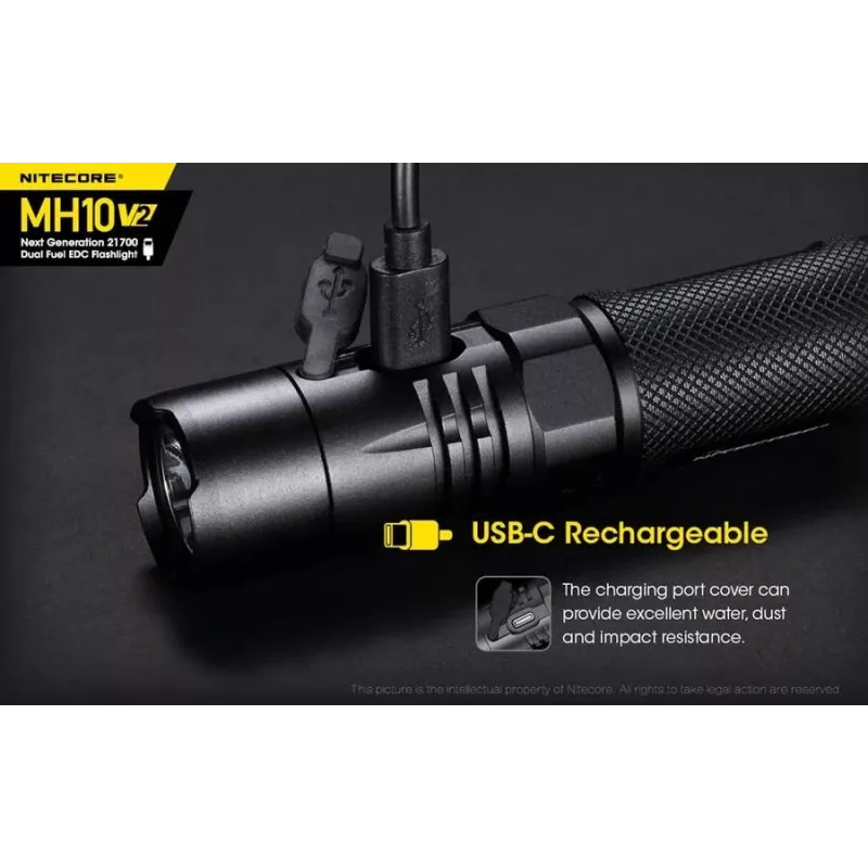 Käeshoitav taskulamp Nitecore MH10 V2 Must