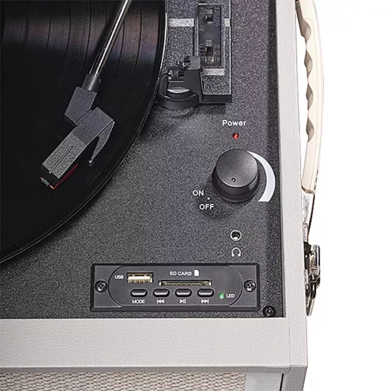 Plaadimängija Denver VPR-250 must hall puit 33 1/3 45 78 RPM