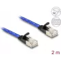 Võrgukaabel DeLOCK RJ45 lame Cat.6A 2m sinine