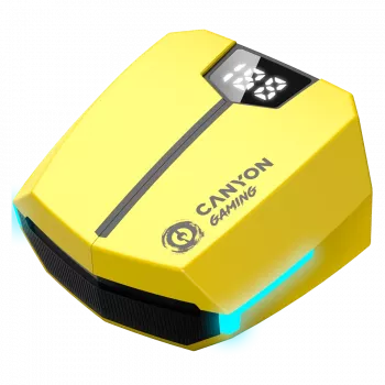 Canyon GTWS-2 Kõrvaklapid Juhtmeta Ear Hook Mängude USB Type-C Laadimisdokk Kollane (CND-GTWS2Y)