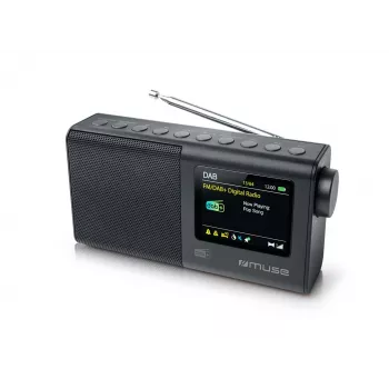 Kaasaskantav raadio muse M-117 DB — DAB/DAB+/FM, 3W RMS, 2,8-tolline TFT, väline antenn, 3,5 mm pesa, 0,3 kg, must