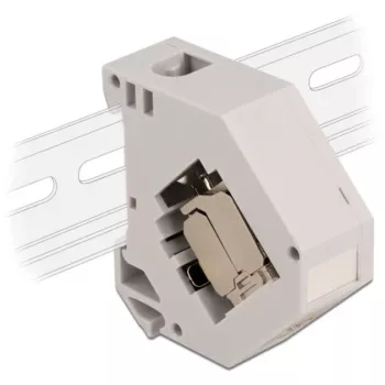 Delock - Modulaaradapter - DIN-liistule paigaldatav - CAT 6a - STP - Hall - 1 konnektor (86014)