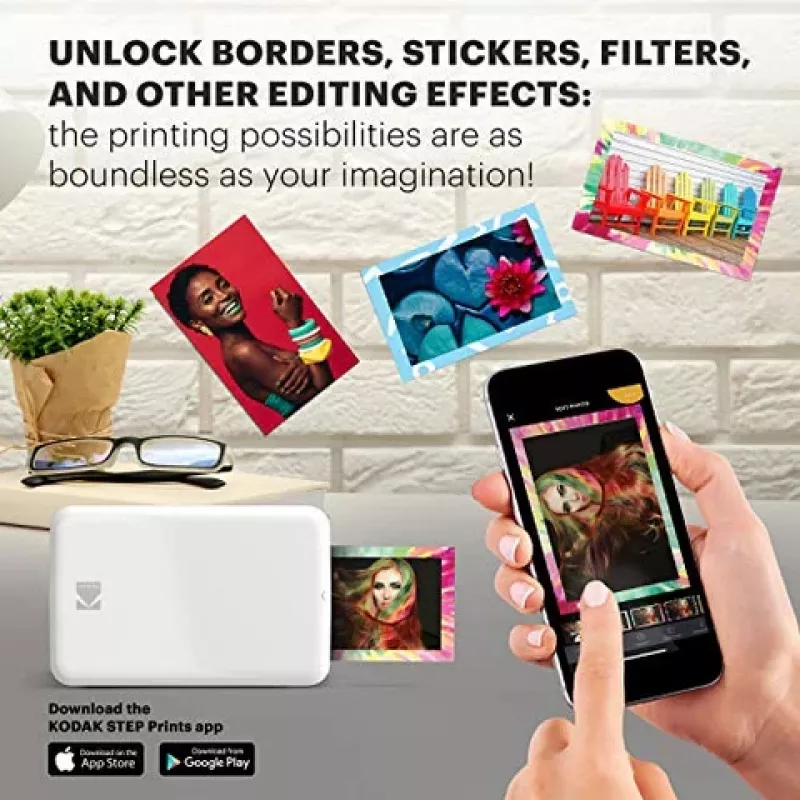 Kodak STEP RODMP20AMZW mobiilne fotoprinter ZINK 2x3'' Bluetooth