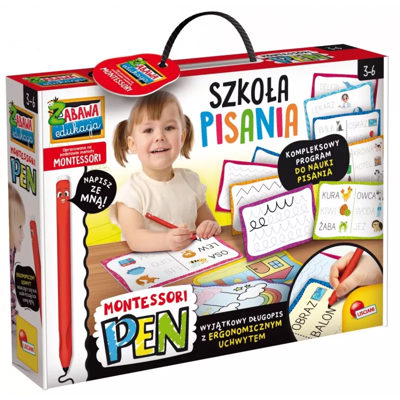 Hariv komplekt Montessori pastakas kirjutamiseks koolis 18 tahvliga