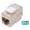 Digitus CAT 6A kompaktne võtmega kinnitatav varjestatud RJ45 moodul 24 tk