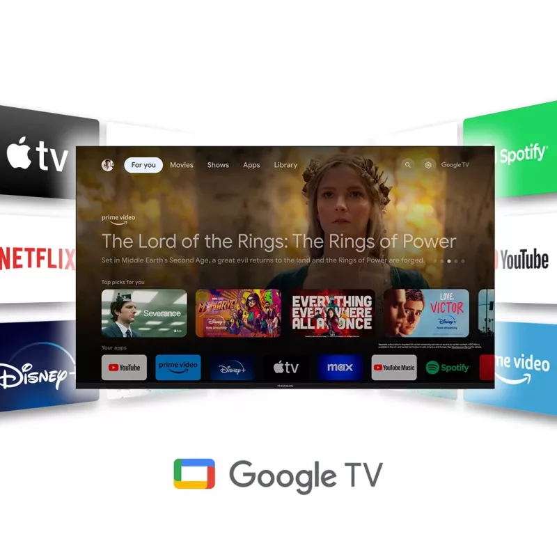Thomson Q70 seeria 55QG7C14 teler 139,7 cm (55 inch) 4K Ultra HD Smart TV Wi-Fi must 350 cd/m²