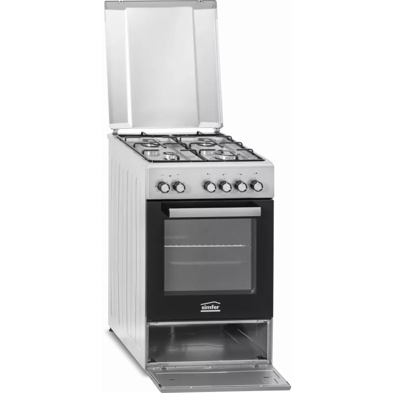 Gaasipliit ja elektriahi SIMFER 5405SERGG, roostevaba teras, 4 tsooni, 50 cm