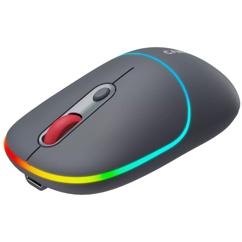 Canyon MW-22 2in1 RGB juhtmevaba hiir – hall – Bluetooth/RF – 1600 dpi – laetav