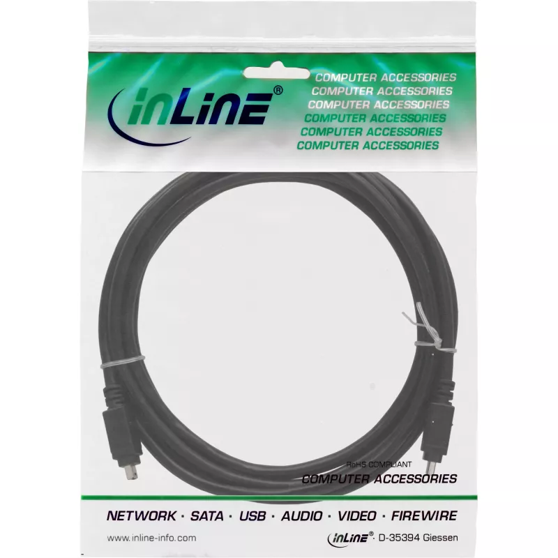 InLine FireWire 400 1394 kaabel 4 Pin isane / isane 3m
