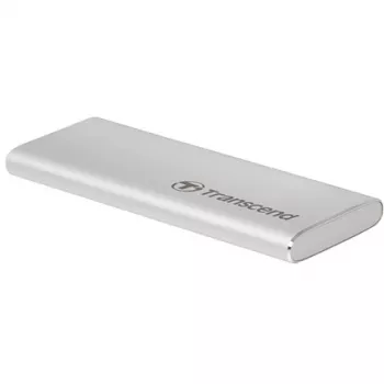 Transcend ESD240C - SSD - 480 GB - väline (kaasaskantav) - M.2 - USB 3.1 Gen 2 (USB-C pistik) - hõbedane
