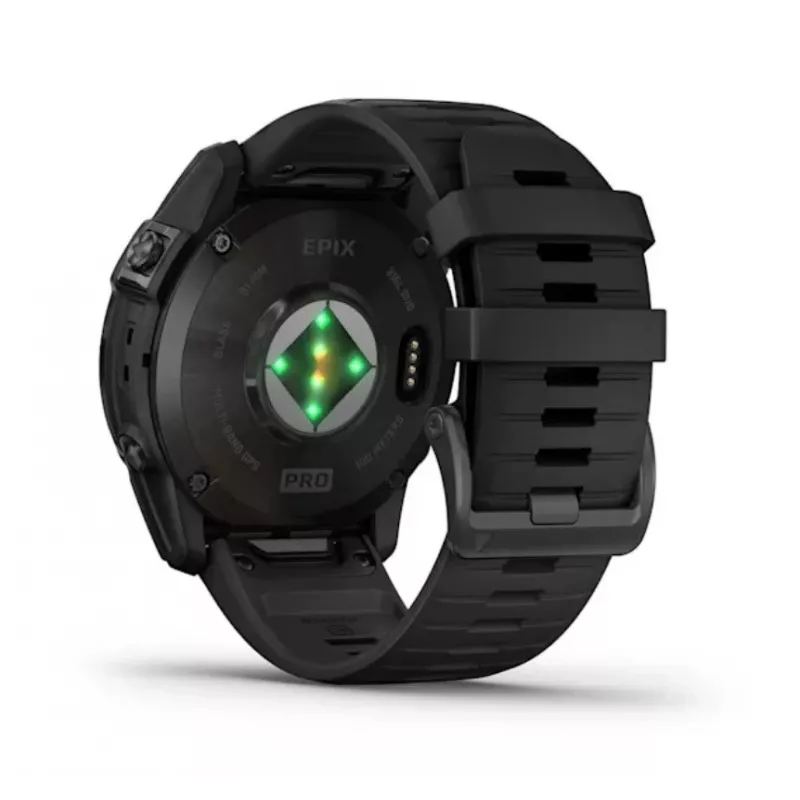 Nutikell GARMIN epix Pro (Gen 2) — 1.4 tolli AMOLED 454×454, 32 GB, GPS, Wi‑Fi, Bluetooth, 51 mm korpus, 98 g, must silikoon