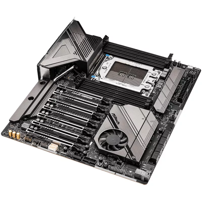 Emaplaat ASRock WRX80 CREATOR R2.0 — AMD WRX80, pesa sWRX8, E-ATX, 8× DIMM DDR4, maks 2 TB, Wi‑Fi 6E, 10Gb LAN, 7.1 heli
