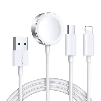 Magnetlaadija Joyroom S-IW008 Lightning USB-C 5V 1,2m valge kaabel