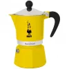 Moka pot Bialetti Rainbow Must/Kollane — alumiiniumist pliidikann, 1 tk