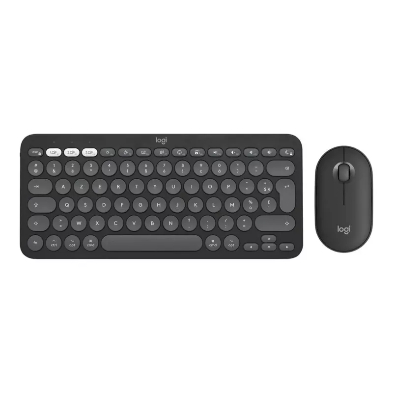 Logitech Pebble 2 Combo for Mac Wireless klaviatuur hiir QWERTZ German Graphite