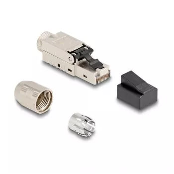 DeLOCK RJ45-pistik, monteeritav Cat.6A, kaablitihendi ja tolmukattega