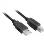 USB-kaabel Sharkoon USB 2.0 5 m USB A USB B Must