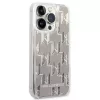 Karl Lagerfeld KLHCP14XLMNMS iPhone 14 Pro Max 6.7 kõva kate hõbedane / hõbedane Liquid Glitter Monogram