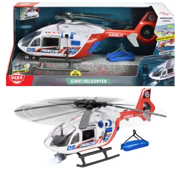 Mänguhelikopter Dickie Giant Helicopter 1:24 mõõtkavas, survevalumudel, ühildub mängukomplektidega