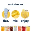 Gaseerimisseade SODASTREAM Art Blue Steel — 1 L plastpudelis, 60 L süsinappegaasiballoon, 173×245×430 mm