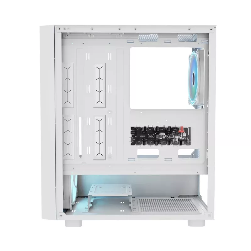PC-korpus MODECOM BREEZE ARGB Flow MIDI Must — ATX, 3x140mm ees + 1x140mm taga, karastatud klaas, USB-C