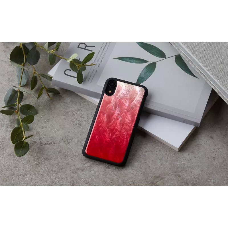 iKinsi telefonikohver iPhone XR-ile — roosa järve ja musta kahevärviline kaitseümbris