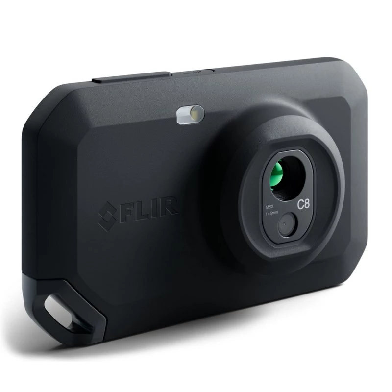 Termokaamera FLIR C8, 320×240 px termoandur, 3,5-tolline LCD-puuteekraan, -20–450 °C, IP54, USB-C, 5 MP nähtava valguse kaamera
