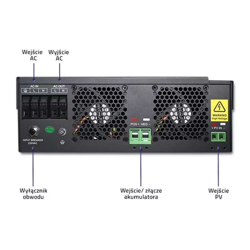 Off-grid inverter Qoltec 53887 solar inverter 10 kVA Lithium Polymer Must