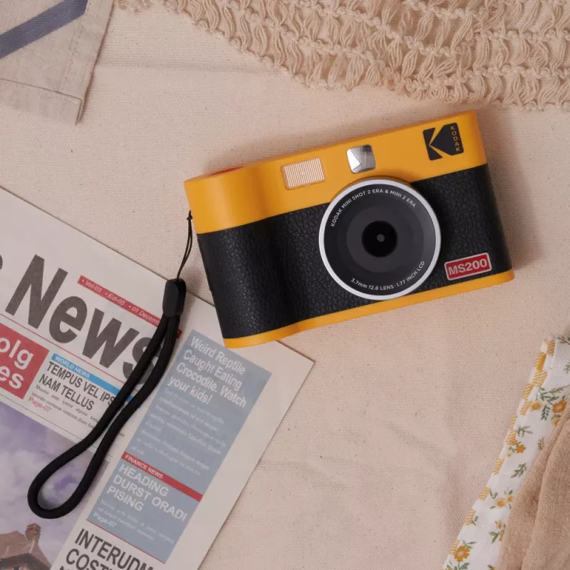 Kodak Mini Shot 2 Era kiirkaamera — kaasaskantav hetkfotokaamera sisseehitatud printeriga, must