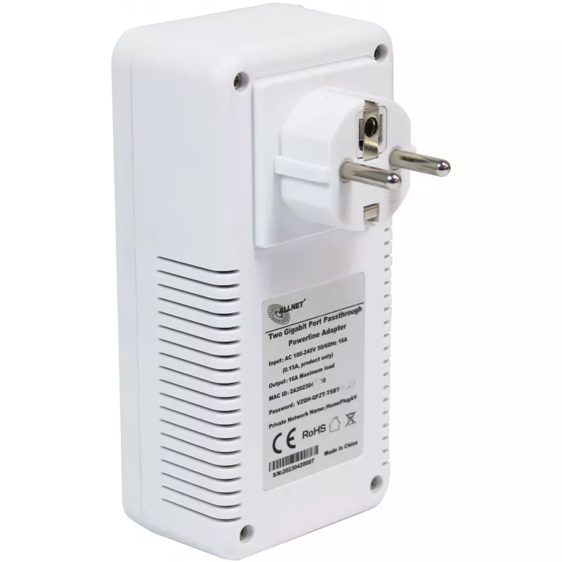 Powerline adapter ALLNET ALL1681205v2 1200 Mbit/s 2-pack (komplekt)