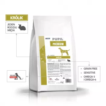 PUPIL Premium All Breeds Rabbit - kuivtoit koertele - 8kg