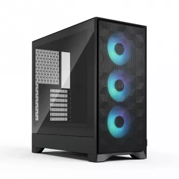 PC korpus Fractal Design Pop 2 Air Must TG RGB Midi Tower — ATX/Micro‑ATX/Mini‑ITX, 3x120mm ees, 1x120mm taga, 2.5 tolli+3.5 tolli pesad