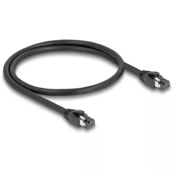 Delock - Paigalduskaabel - RJ-45 (M) kuni RJ-45 (M) - 50 cm - 7,5 mm - SFTP, PiMF - CAT 8,1 - Halogeenivaba, Snagless - Must (80232)