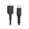 USB-kaabel MediaRange MRCS257 0,5 m — Micro-USB B to USB-C, USB 3.2 Gen 1 (5 Gbit/s), must