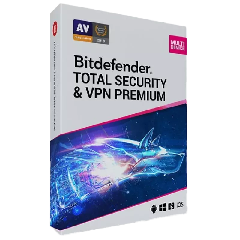 Bitdefender Total Security + Premium VPN | 5 arvutit | 1 aasta | Ainult EL