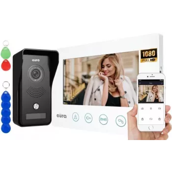 VIDEO INTERCOM EURA VDP-42A3 GAMMA+ valge monitor TUYA