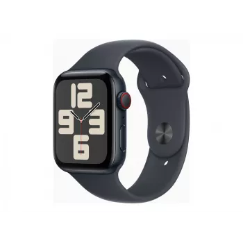 Apple Watch SE GPS + Cellular 44 mm südaöö alumiiniumkorpuse ja südaöö spordirihmaga - M/L