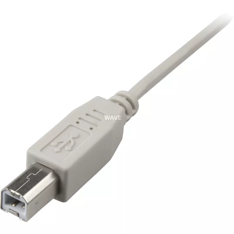 USB 2.0 kaabel, USB-A pistik > USB-B pistik (hall, 0,5 meetrit)