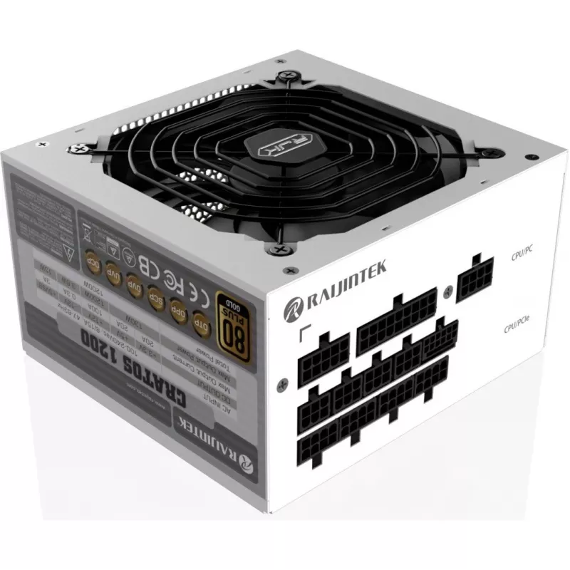 CRATOS 1000 Valge, PC-toiteplokk valge, kaablihaldus, 1000 W