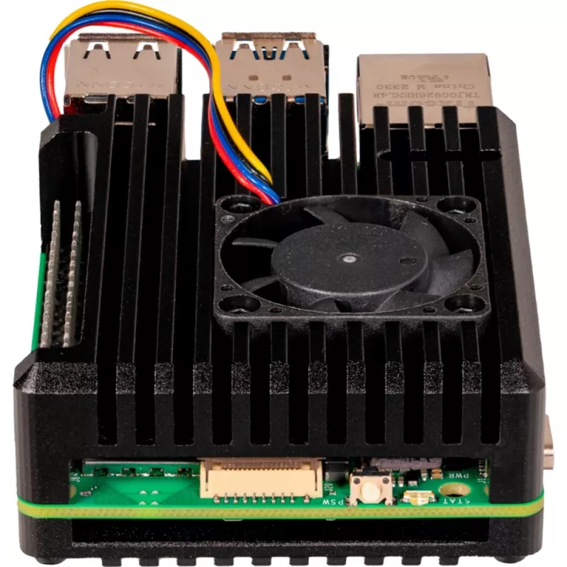 Joy-IT Armor Case BLOCK ACTIVE SBC-korpus arenduskomplektidele Raspberry Pi (RB-AlucaseP5-07FAN)