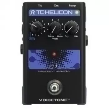 Vokaalharmonisaator TC-Helicon VoiceTone H1 — helikõrguse korrektsioon ja reverberatsiooniefektid live- ja stuudiovokaalidele