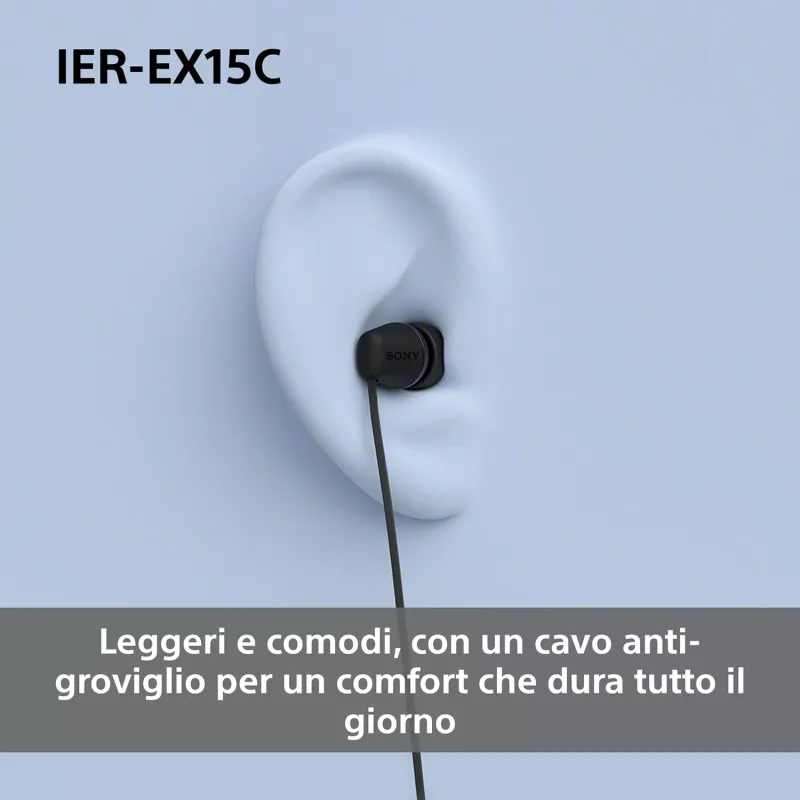 Sony IER-EX15C Peakomplekt Juhtmega Kõrvasisesed Kõned/Muusika USB USB-C Must