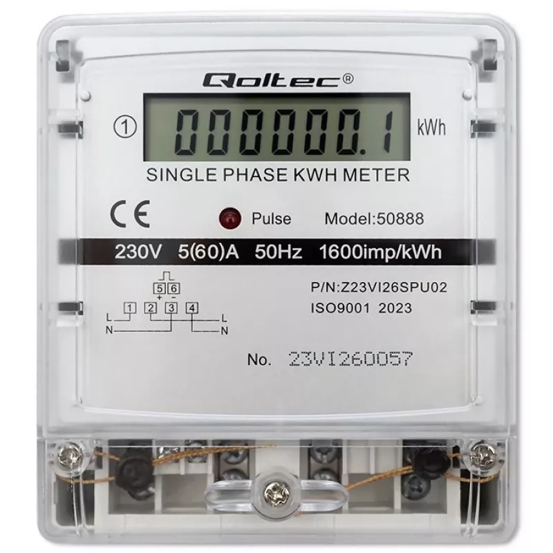 Ühefaasiline elektrooniline energiatarbimise arvesti 230V LDC