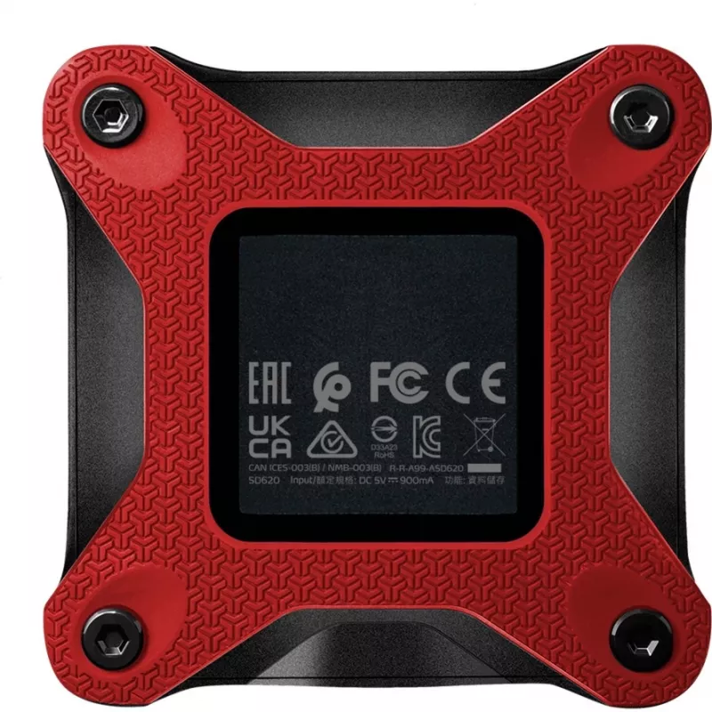 Väline SSD ADATA SD620 1 TB, kaasaskantav USB 3.2 Gen 2 (Micro-USB B), lugemiskiirus 520 MB/s, kirjutamiskiirus 460 MB/s, löögikindel, punane