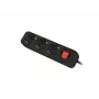 Pikendusjuhe Lanberg PS1-03F-0150-BK 1,5 m 3 vahelduvvoolu pistikupesa Siseruumides Must