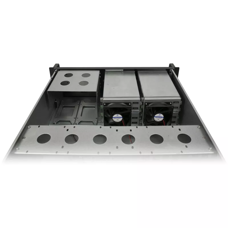 Rackkorpus INTER-TECH IPC 4U-4508 Must — 4U serveri/PC šassii, rackmonteeritav