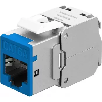 Goobay Keystone-Module RJ45 CAT 6A, STP, õhuke, Blue (77944)