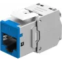 Goobay Keystone-Module RJ45 CAT 6A, STP, õhuke, Blue (77944)