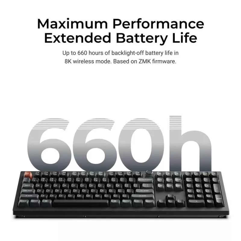 Mechanical klaviatuur Keychron V6 Ultra 8K — Full-size 100% QWERTY, Bluetooth, RGB, Must